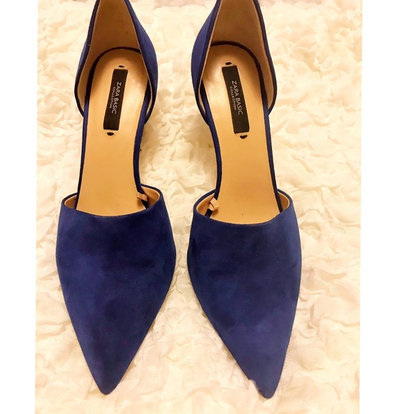 Zara Basic Royal Blue Heels - Picture 2 of 6